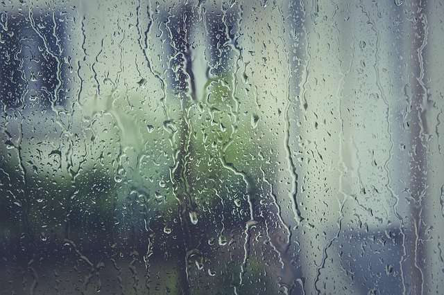 rain on window photo